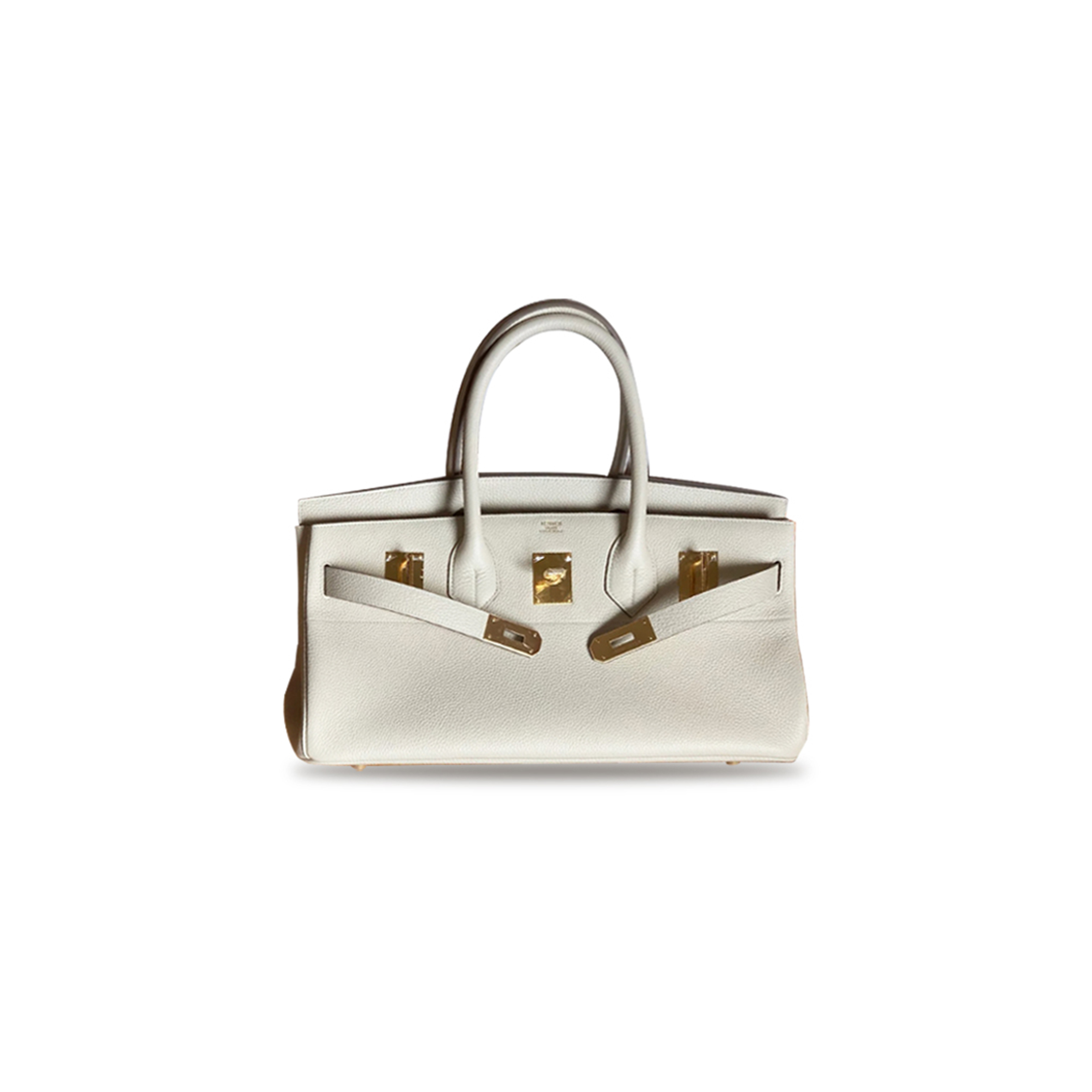 HERMÈS SHOULDER BIRKIN 42CM TOGO  MILKSHAKE WHITE GOLD BUCKLE (42cm)  